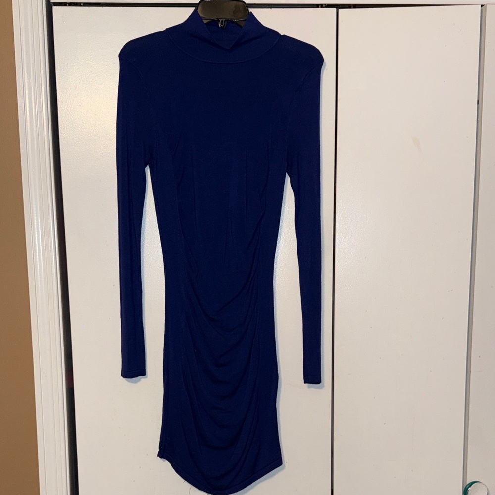 Express Royal Blue Long Sleeve Dress